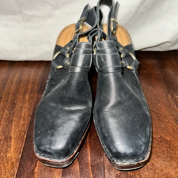 Born Hudson Slingback Clogs | black real leather - Picture 5 of 16